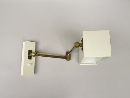 Beige Kubus Wall Lights by Max Bietenholz for Bünte & Remmler, 1960s, Set of 2-EY-1029614