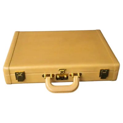 Beige Leather Briefcase from Hermès, 1990s-YF-1759552