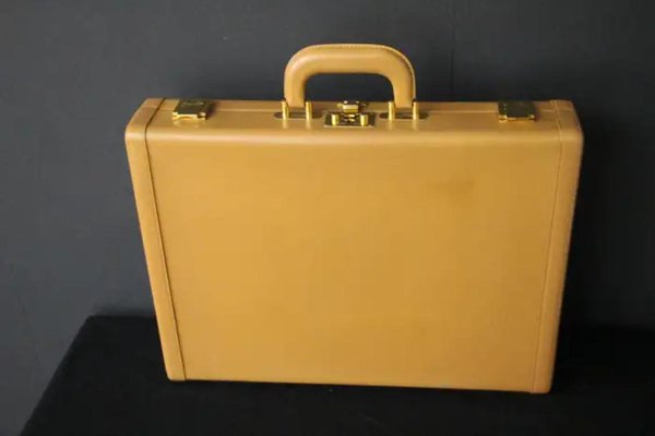 Beige Leather Briefcase from Hermès, 1990s-YF-1759552