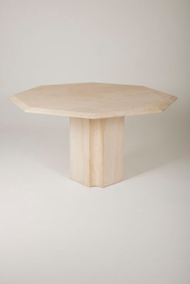 Beige Octagonal Travertine Table-QAC-2020257