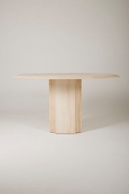 Beige Octagonal Travertine Table-QAC-2020257