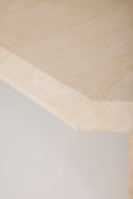 Beige Octagonal Travertine Table-QAC-2020257