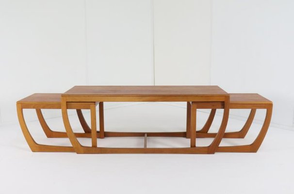 Beithcraft Coffee Table with 2 Nesting Tables Ratho, 1960s, Set of 3-FYZ-2023278