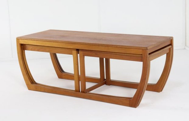 Beithcraft Coffee Table with 2 Nesting Tables Ratho, 1960s, Set of 3-FYZ-2023278