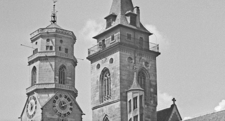 Belfries of Collegiate Church at Stuttgart, Germany, 1935-DYV-987249