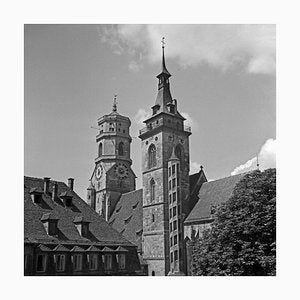 Belfries of Collegiate Church at Stuttgart, Germany, 1935-DYV-987249