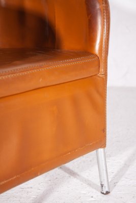 Belgian Armchair in Camel Leather from Durlet, 1980-KL-1406806