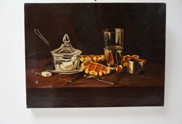 Belgian Artist, Still Life, 1983, Oil on Canvas Paintings, Set of 3-EA-1409125