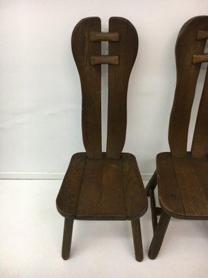 Belgian Brutalist Dining Chairs from De Puydt, 1970s, Set of 4-BGP-934895