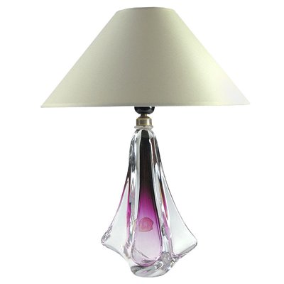 Belgian Glass Table Lamp from Val St. Lambert, 1960s-GIW-1332577