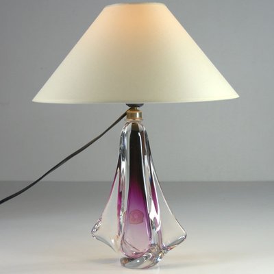 Belgian Glass Table Lamp from Val St. Lambert, 1960s-GIW-1332577