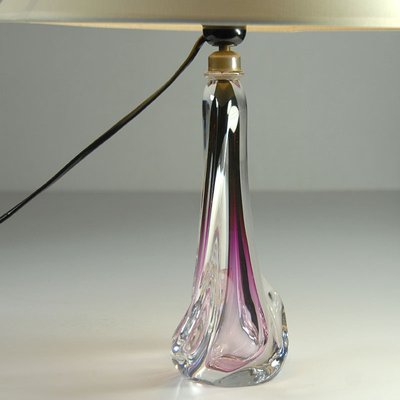 Belgian Glass Table Lamp from Val St. Lambert, 1960s-GIW-1332577