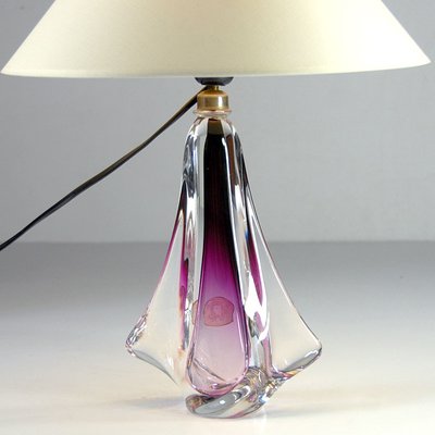 Belgian Glass Table Lamp from Val St. Lambert, 1960s-GIW-1332577