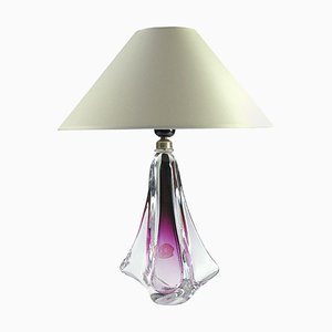 Belgian Glass Table Lamp from Val St. Lambert, 1960s-GIW-1332577