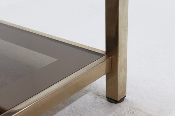 Belgian Gold-Plated Coffee Table from Belgo Chrome / Dewulf Selection, 1970s-VV-1713095