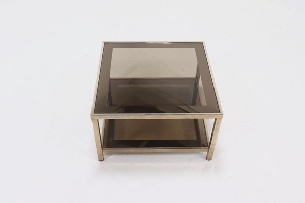 Belgian Gold-Plated Coffee Table from Belgo Chrome / Dewulf Selection, 1970s-VV-1713095