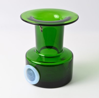 Belgian Green Glass Vase from Boussu, 1970s-IXK-1786445