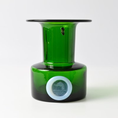 Belgian Green Glass Vase from Boussu, 1970s-IXK-1786445