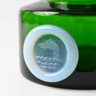 Belgian Green Glass Vase from Boussu, 1970s-IXK-1786445