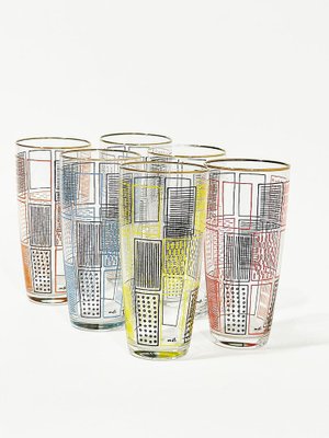 Belgian Lemonade Glasses by Mdl, 1960s, Set of 6-UCH-1224432