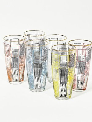 Belgian Lemonade Glasses by Mdl, 1960s, Set of 6-UCH-1224432