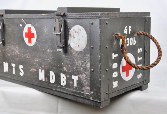 Belgian Military Wooden Box, 1960s-ROJ-550894