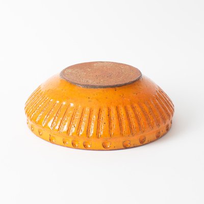 Belgian Orange Ceramic Bowl from Keramar, 1970s-IXK-1436426