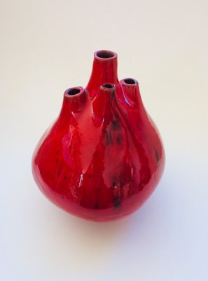 Belgian Pottery Spout Vase by Hugria, 1960s-RQV-828610