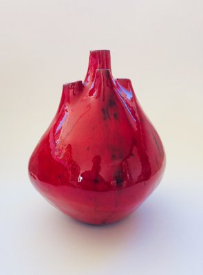 Belgian Pottery Spout Vase by Hugria, 1960s-RQV-828610