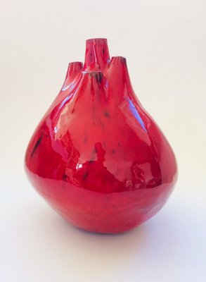 Belgian Pottery Spout Vase by Hugria, 1960s-RQV-828610