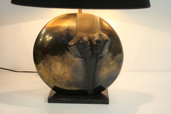 Belgian Stone Table Lamp, 1970s-IRH-561746