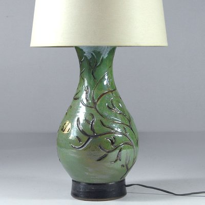 Belgian Stoneware Lamp by Roger Guerin, 1930s-GIW-1453041