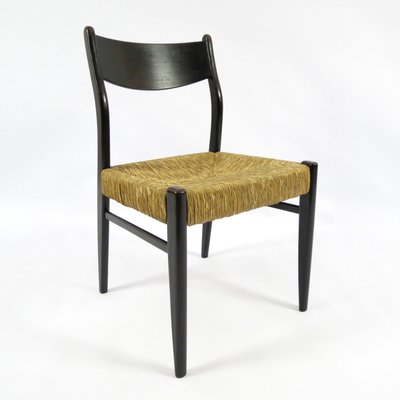 Belgian Straw Dining Chairs, 1950s, Set of 4-BH-946073