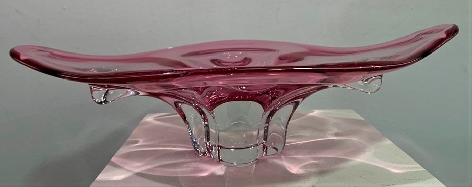 Belgian Val Saint Lambert Glass Centerpiece, 1970s-IKW-785859