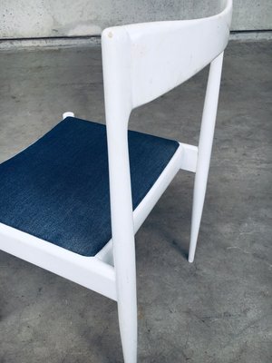 Belgian White Dining Chair, 1970s, Set of 9-RQV-913718