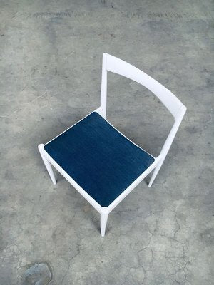 Belgian White Dining Chair, 1970s, Set of 9-RQV-913718