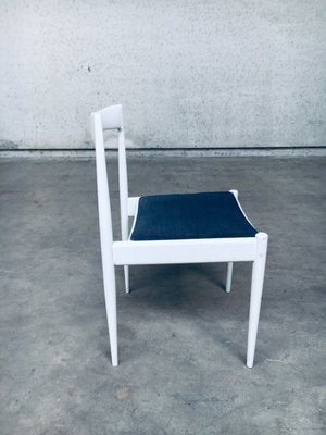 Belgian White Dining Chair, 1970s, Set of 9-RQV-913718