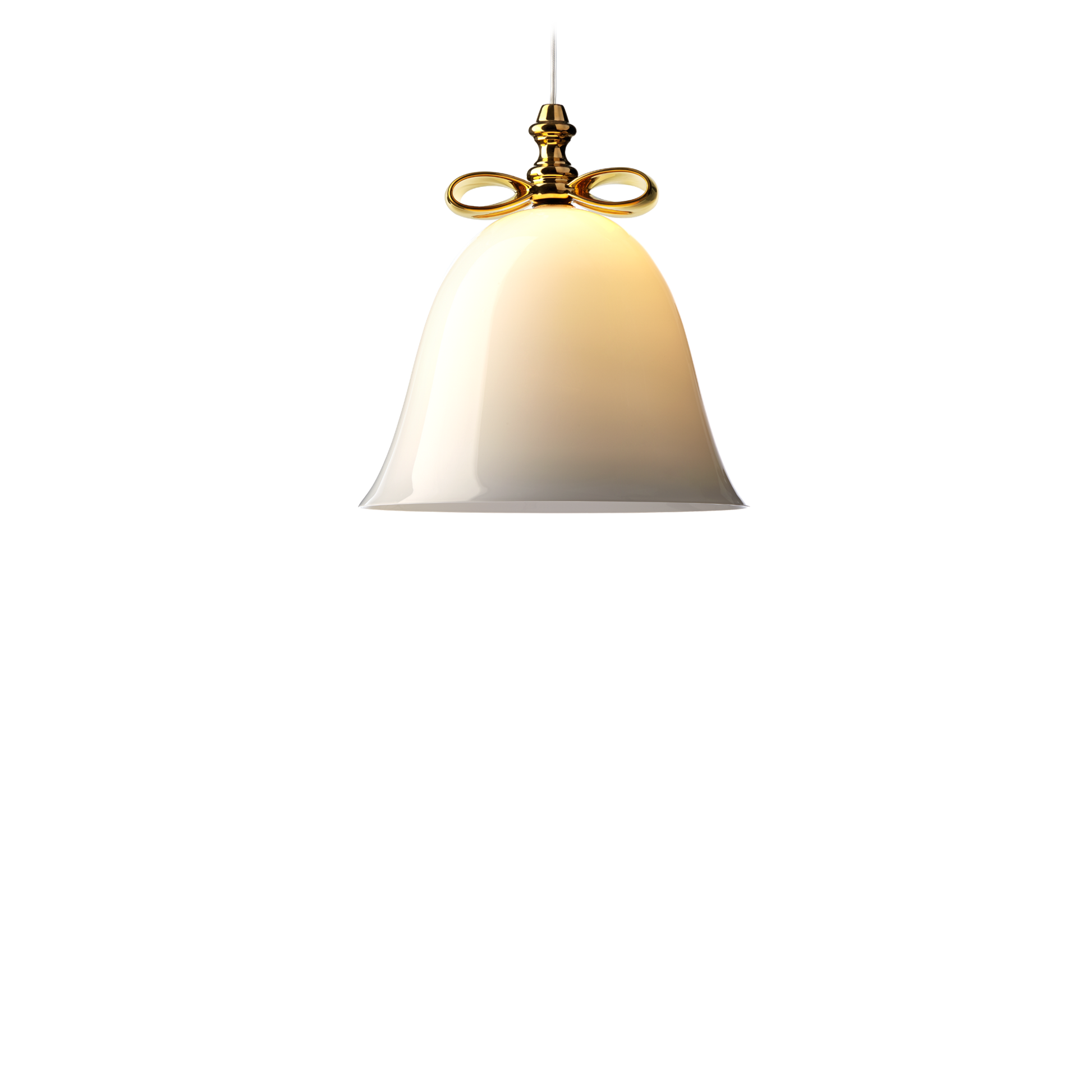 Bell Pendant Lamp Small by Moooi #Gold/ White