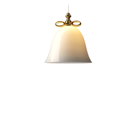 Bell Pendant Lamp Small by Moooi #Gold/ White