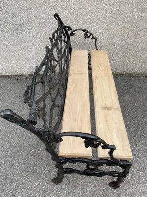 Bench in Cast Iron with Decor of Branches and Snakes, 1900-SDV-1335331