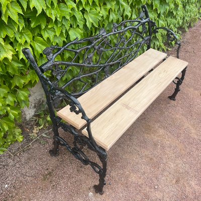 Bench in Cast Iron with Decor of Branches and Snakes, 1900-SDV-1335331