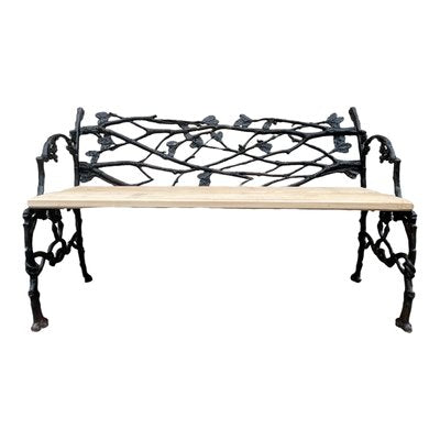 Bench in Cast Iron with Decor of Branches and Snakes, 1900-SDV-1335331