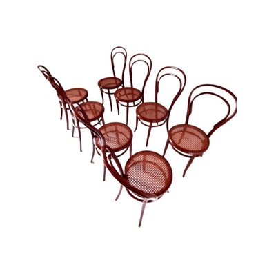 Bentwood and Cane Dining Chairs, Joseph Hofmann, Austria 1900s, Set of 8-TOI-1785487