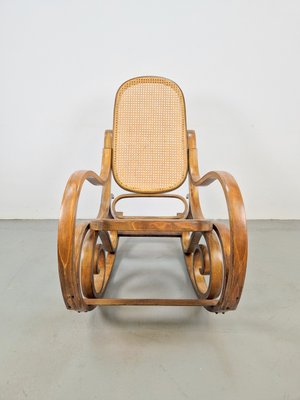 Bentwood and Cane Rocking Chair, 1970s-AXJ-2021935