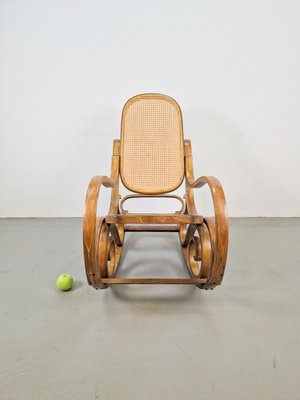 Bentwood and Cane Rocking Chair, 1970s-AXJ-2021935