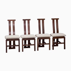 Bentwood and Fabric Chairs, 1970s, Set of 4-GTS-1702082