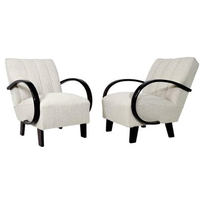 Bentwood Armchairs attributed to Jindrich Halabala, Czech Republic, 1940s, Set of 2-FGA-1750844