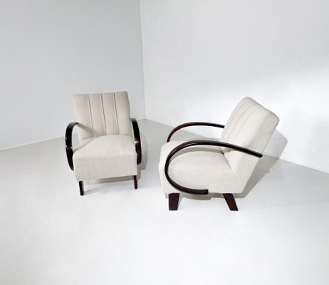 Bentwood Armchairs attributed to Jindrich Halabala, Czech Republic, 1940s, Set of 2-FGA-1750844