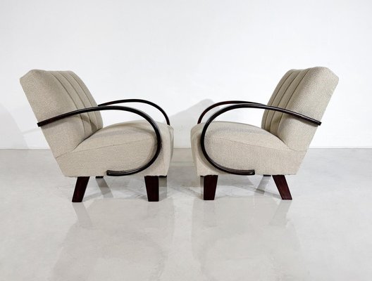 Bentwood Armchairs attributed to Jindrich Halabala, Czech Republic, 1940s, Set of 2-FGA-1750844