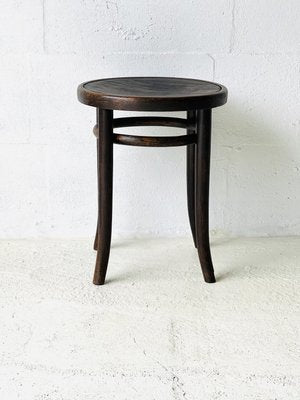 Bentwood Bistro Thonet Stool from Gebrüder Thonet, 1920s-ALG-2027940